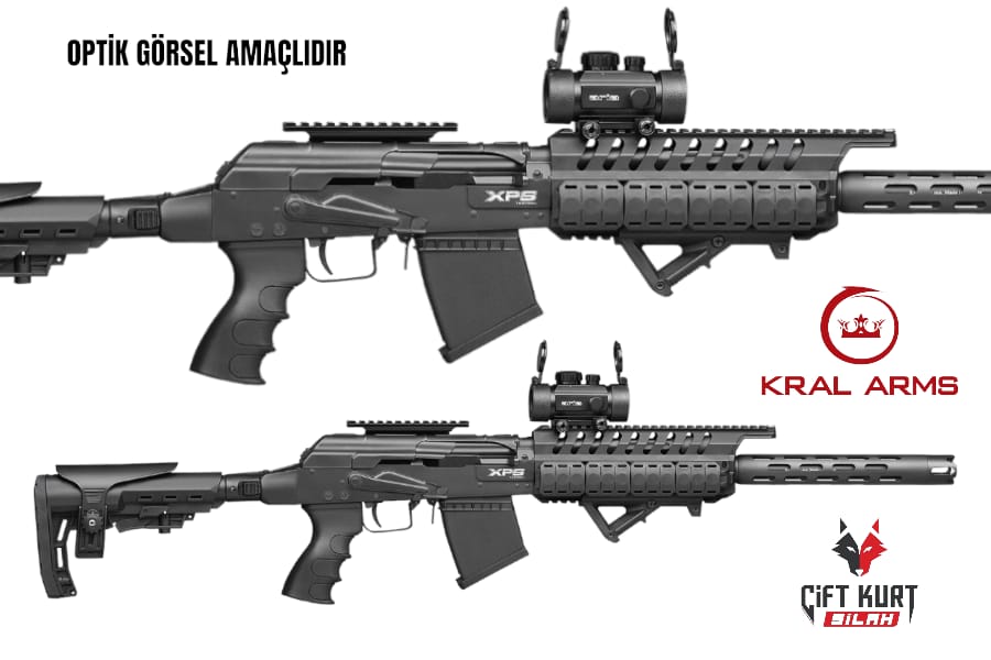 Kral Arms XPS Taktik 12 Şarjörlü Yarı Otomatik Siyah Av Tüfeği